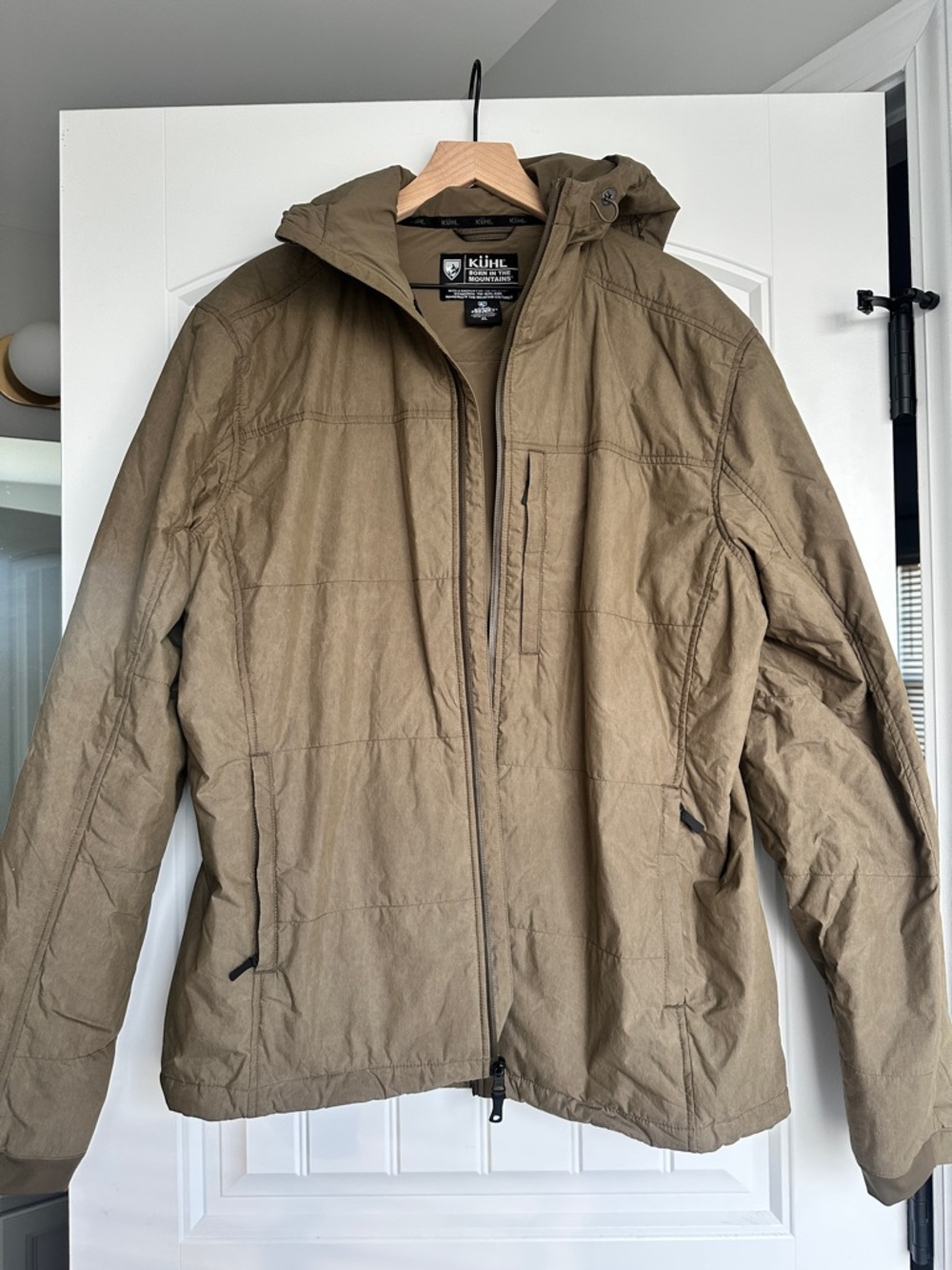 KUHL Men's Hooded Puffer Jacket - Olive Brown - Picture 2 of 3